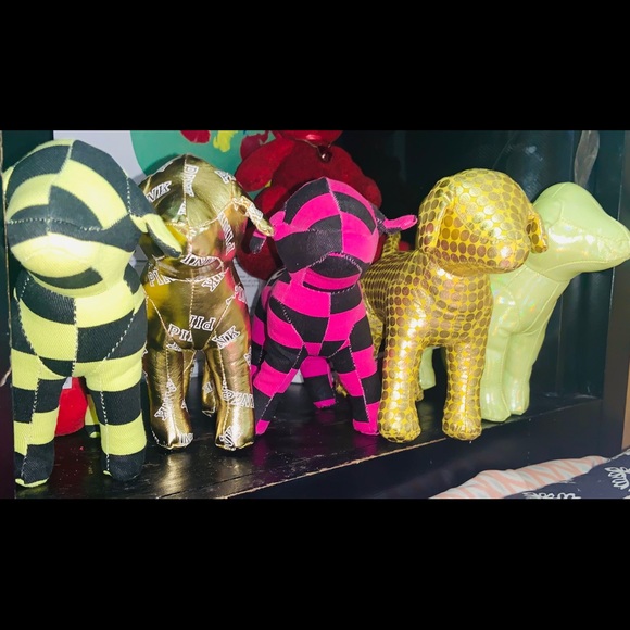 5pc bundle of Victoria’s Secret PINK Stuffed Dogs! - Picture 2 of 4